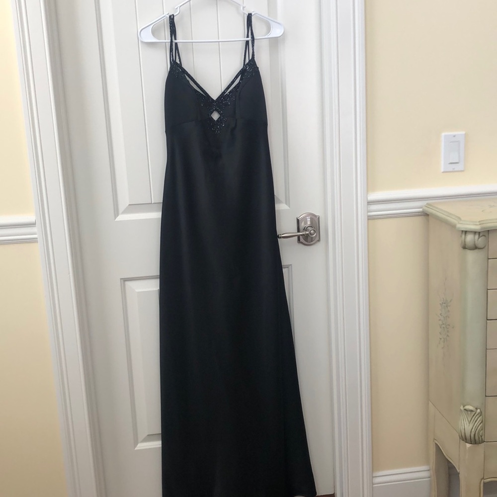 Amazing Silk Gown- Beaded detail front and back